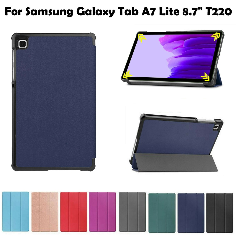 Bao Da Samsung Galaxy Tab A7 Lite 8.7 T220 T225 Da Trơn Cao Cấp chất liệu da TPU và PU cao cấp, là một thiết kế hoàn hảo cho máy tính của bạn, nhỏ gọn và thời trang, dễ mang theo, dễ vệ sinh